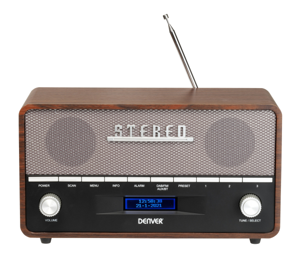 Denver Radio DAB+/FM Denver DAB-36 z drewnianą obudową brązowe - 1535066 - zdjęcie 6